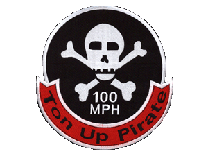 Ton Up Pirate 9 inch back patch trad